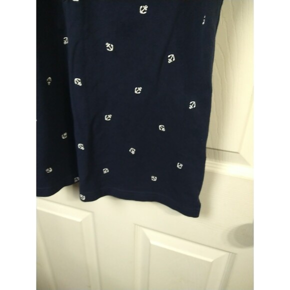 Croft&Barrow Woman M Blue Anchored Collared 1/2 Button Tank Shirt - Picture 5 of 10